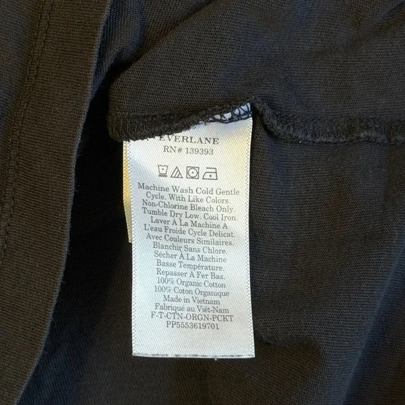 Everlane The Box-Cut Tee in Essential Cotton Black Size M #1947 - Picture 7 of 7